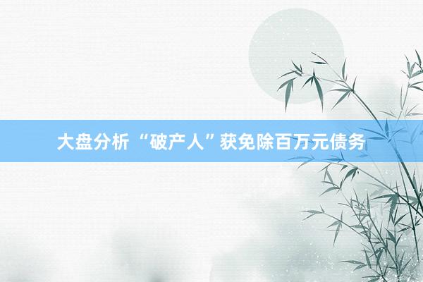 大盘分析 “破产人”获免除百万元债务